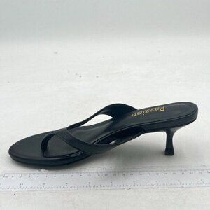 Pazzion Women's Fashion Open Toe Kitten Heel Flip Flops Slip On Low Heeled Thong